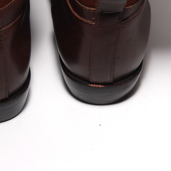 Vintage Scruples Suede & Leather Lace Front Boots Size 7D Low heel Brown - Picture 8 of 12